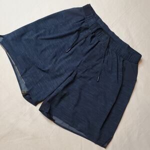 Lululemon Men's Size S Surge Short 6" Heather Allover Iron Blue True Navy